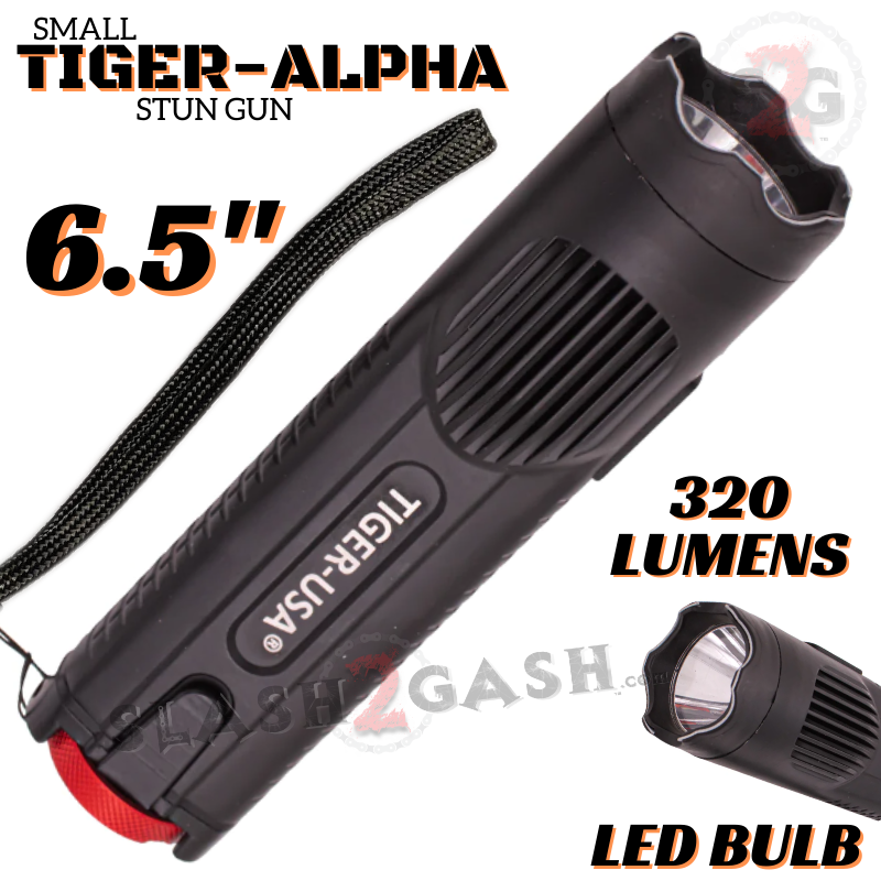 STUN GUN 150M Volts w/ LED Flashlight Tiger USA Police Grade