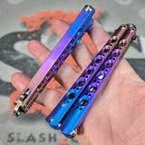 TheONE Butterfly Knife w/ Bushings TITANIUM Balisong - 4X series (clone)