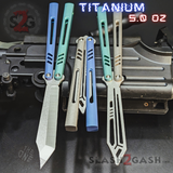 The ONE Channel Replicant Balisong Clone CHEP TITANIUM Butterfly Knife - Dual tone multi colored