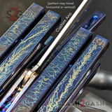Channel Rep Balisong Clone The ONE Toxic Fire TITANIUM Butterfly Knife - CHEP Custom Anodize