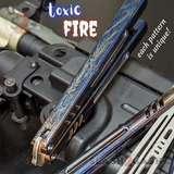 Channel Replicant Balisong Clone The ONE Toxic Fire TITANIUM Butterfly Knife - CHEP custom anodized