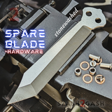 Channel Replicant Balisong Clone Spare Blade Replacement The ONE TITANIUM Butterfly Knife CHEP - D2 Sharp Live Stonewashed