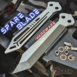 The ONE Channel Replicant Balisong Clone Spare Blade Replacement TITANIUM Butterfly Knife CHEP - D2 Trainer Sharp Dull