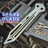 The ONE Channel Replicant Balisong Clone Spare Blade Replacement CHEP TITANIUM Butterfly Knife - Trainer Dull Safe Practice Training