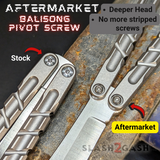 M2.5x5mm Hammer CHAB Clone Pivot Screw Replacement M2.5 x 5mm Torx T8 Balisong Hardware The ONE Butterfly Knife Silver Aftermarket Upgrade