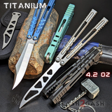 Hammer CHAB Balisong Clone The ONE TITANIUM Butterfly Knife - Channel Black Blue Green Grey Silver