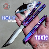 TheONE Channel Balisong TITANIUM Butterfly Knife D2 Orca - (clone)