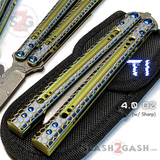 TheONE Python Clone Butterfly Knife TITANIUM Balisong - Damascus