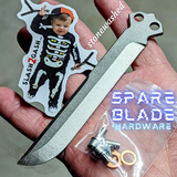 Tsunami Balisong Clone Spare Blade Replacement The ONE TITANIUM Butterfly Knife - Channel D2 Sharp Live Stonewashed