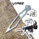 The ONE Viper Balisong Clone Spare Blade TITANIUM Butterfly Knife Replacement - Trainer Safe Dull Practice