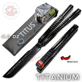 Mirage Balisong Titanium Butterfly Knife Black DLC Diamond Like Coating Blade Titus Original S2G slash2gash