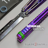 Mirage Balisong Titus Butterfly Knife Channel Titanium Original Design S2G slash2gash Purple