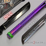 Mirage Butterfly Knife Titus Balisong Channel Titanium DLC Mirror Finish S2G slash2gash