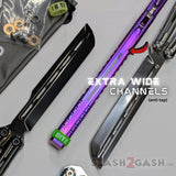 Mirage Butterfly Knife Titus Balisong anti-tap Channel Titanium Extra Wide S2G slash2gash