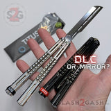 Mirage Butterfly Knife Titus Balisong Channel Titanium Black DLC or Mirror Finish S2G slash2gash