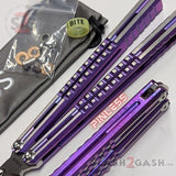 Mirage Balisong Purple Titanium Butterfly Knife Channel Pinless Titus Original S2G slash2gash