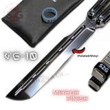 Mirage Balisong Titanium Butterfly Knife Titus Silver Chrome Mirror Finish Polished VG-10 S2G slash2gash VG10
