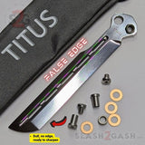 Mirage Balisong Spare Blade Butterfly Knife Silver Polished False Edge Trainer Titus Original S2G slash2gash