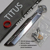 Mirage Balisong Spare Blade Butterfly Knife Replacement Titus Original Silver Sharp Live S2G slash2gash