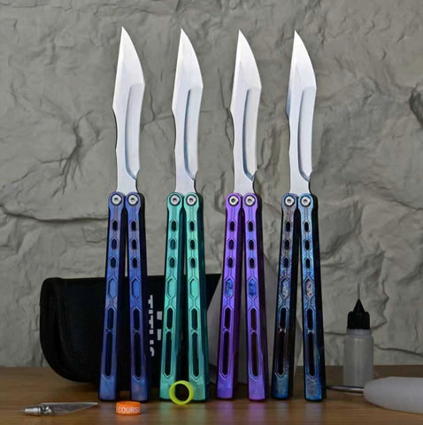 Titus ORIGINAL Titanium Balisong VG10 Butterfly Knife - ECHO