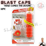 Blast Cap Target Kit - 10 pack of caps w/ 2 Inflator needles shooting targets exploding bottles