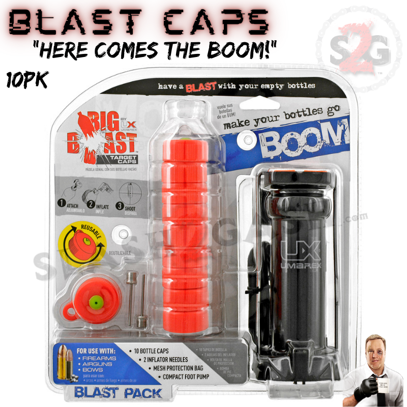 Umarex Big Blast Cap Target Inflator Kit w/ Foot Pump 80psi - 10