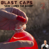 Blast Cap Target Kit w/ Pump 14 piece set - 10 pack of caps, 2 Inflator needles, 1 mesh net, 1 pump