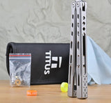 Titus ORIGINAL Titanium Balisong VG10 Butterfly Knife - ECHO