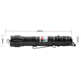 Green Laser Pointer Pen W/Clip High Power Military Grade 10 Miles + Star Cap + Battery + Charger 532nm