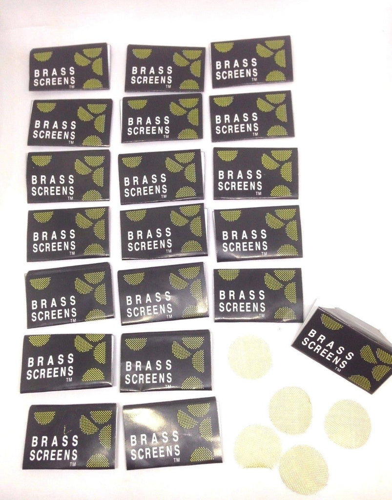 100x Brass Gold Tobacco Pipe Screens 3/4" Slash2Gash
