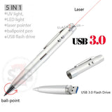 5-in-1 Multi Function Pen w/Laser 2 Lights USB Flash Drive 3.0 16gb pendrive U disk Memory Stick Gadget