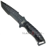 MTech Extreme Full Tang Black Fixed Blade Tactical Fighter Knife w/Sheath