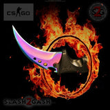 CSGO ELITE Rainbow Fade Karambit Full TANG Tactical Claw Neck Knife w/ Sheath BEST