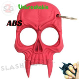 Demonic Skull Self Defense Keychain ABS Knuckles Unbreakable - Pink