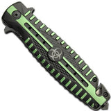 Zombie Killer Spring Assist Tactical Knife Quarantine Dagger w/ Glass Breaker