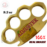 Real Brass Knuckle Duster Belt Buckle Paper Weight - Attitude Adjuster