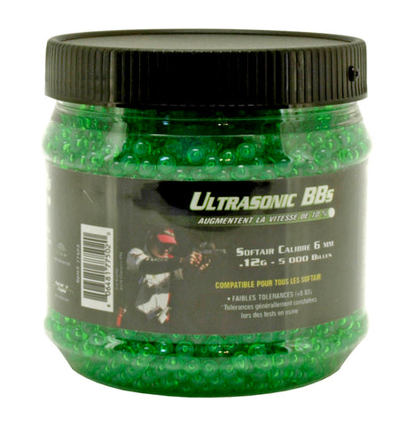 Ultrasonic 5000 Round Jar .12g Airsoft BB's 6mm - Green