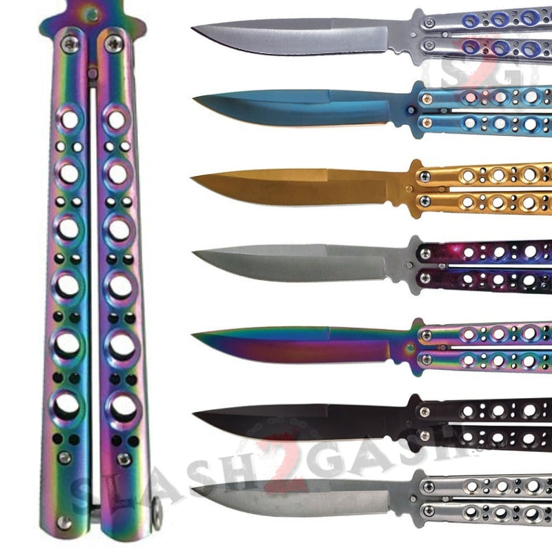 Classic Butterfly Knife w/ Spring Latch Sandwich Version - 7
