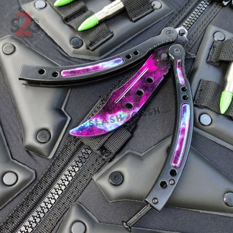 CSGO Galaxy Butterfly Knife SHARP 440C Counter Strike Tactical Balison ...