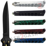 Heavy Duty Classic Butterfly Knife Thick 7 Hole Balisong - 6 colors Flip Knives Slash2Gash S2G