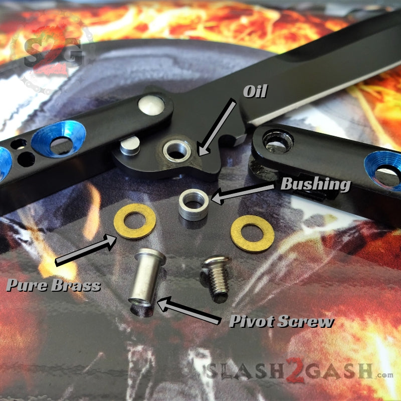 Balisong Spare Hardware Kit for TheONE Butterfly Knife w/ BUSHINGS 4