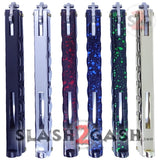 Cheap Butterfly Knives For Sale! Classic 440c Premium Steel Flip Balisong 7 Hole Knife - 6 colors