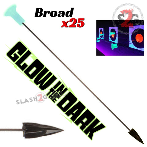 Broadhead Hunting Darts .40 Cal Blowgun Ammo - Glow In The Dark x25