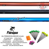 Fidragon Blowguns .40 cal LOADED w/ 42 Darts - Black, Red, Blue 12" 24" 36 inch BEST VALUE