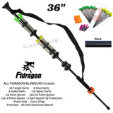 Fidragon Blowguns .40 cal LOADED w/ 42 Darts - Black 36" inch BEST VALUE