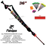 Fidragon Blowguns .40 cal LOADED w/ 42 Darts - Red 36" inch BEST VALUE