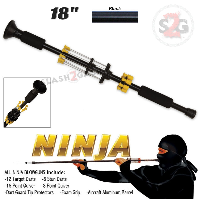 18 Inch Predator Blowgun - Short Ninja Blow Gun - .40 Caliber