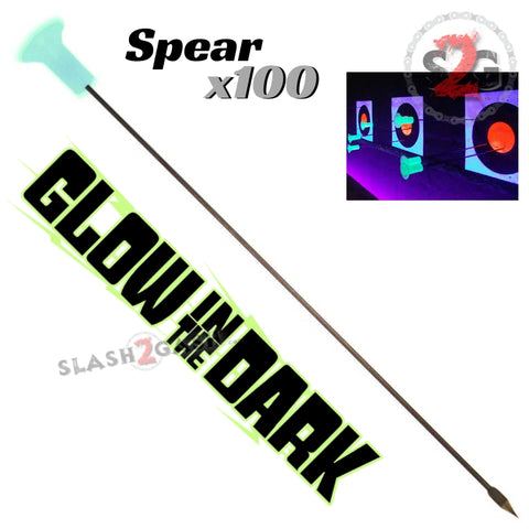 Spear Point Hunting Darts .40 Cal Blowgun Ammo - Glow In The Dark x100