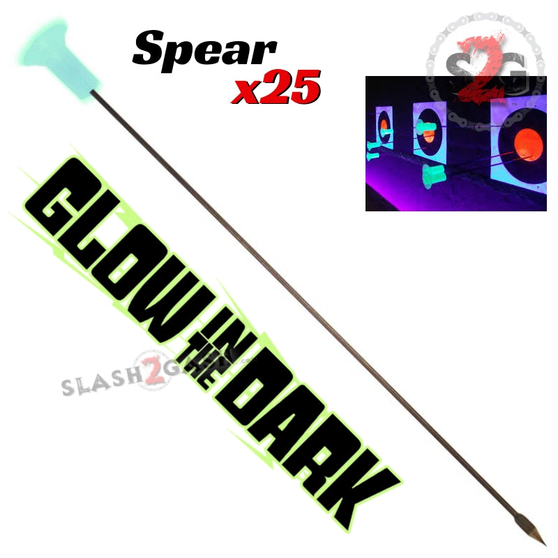 Blowgun Darts Glow In The Dark .40 Caliber 5 Styles 25, 100 pcs