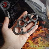 Bike Chain Link Knuckles Heavy Duty Motorcycle Biker Paperweight - Large Antiqued Silver